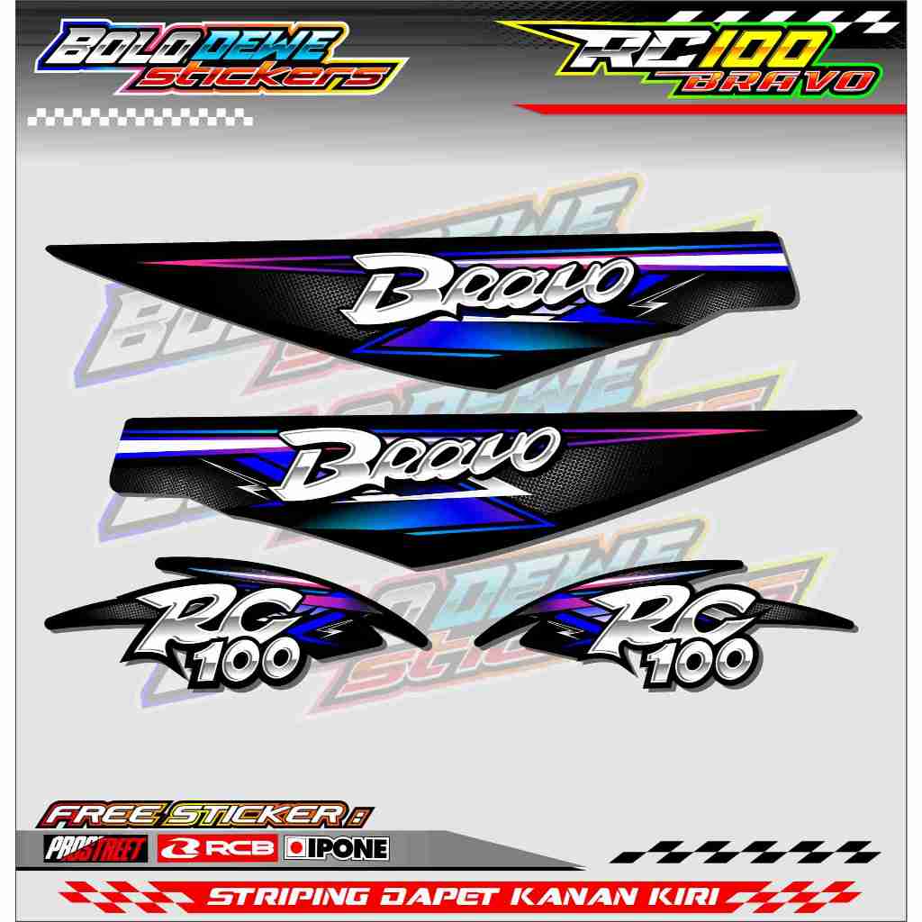 STRIPING VARIASI MOTOR SUZUKI BRAVO / STIKER LIST MOTOR SUZUKI BRAVO