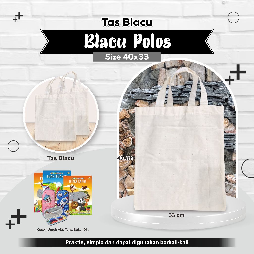 

[BISA CUSTOM] Totebag Blacu Tas Polos Tas Belanja Tas Souvenir Tas Kuliah Tas Seminar Tas Blacu Tas Promosi Tas Event