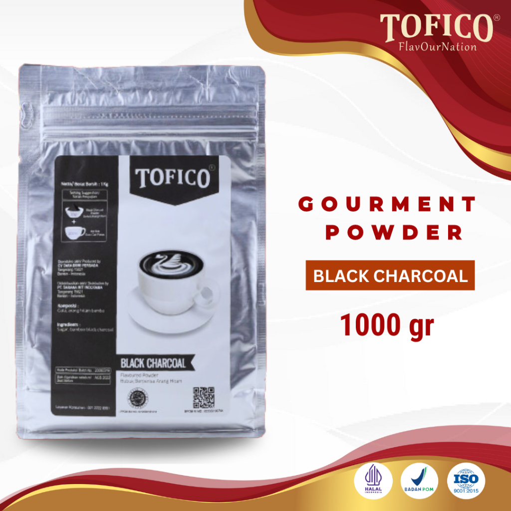 

Powder Black Charcoal Tofico / Bubuk Rasa Black Charcoal Premium 1KG / Tofico Syrup Official