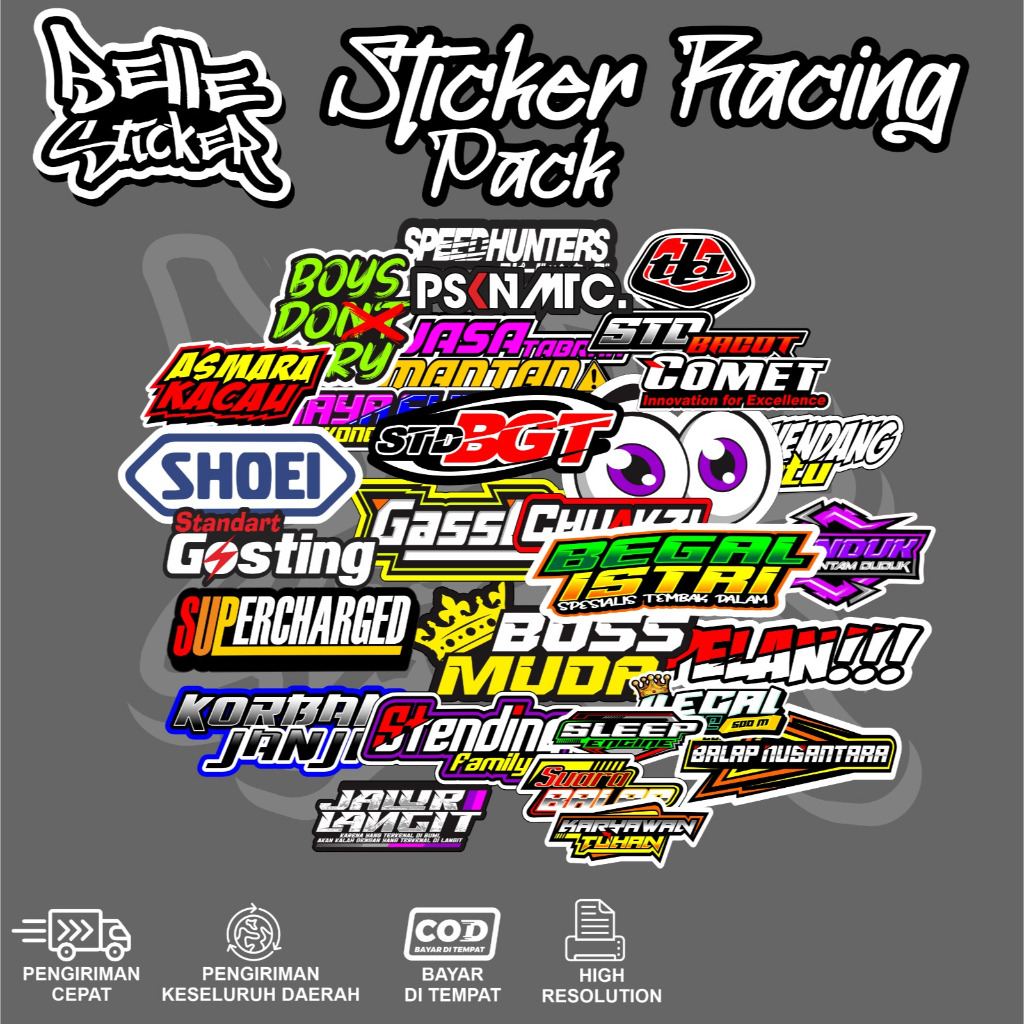 Stiker Sponsor Racing Viral Sticker Motor Keren Stiker Racing Motor Stiker Sponsor Racing