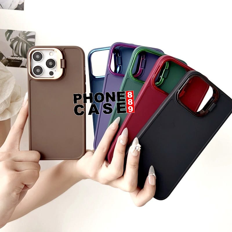 OPPO A76 OPPO A96 CASE MACARON STAND CAMERA  CASE BRACKET KICKSTAND CAMERA OPPO A76 OPPO A96