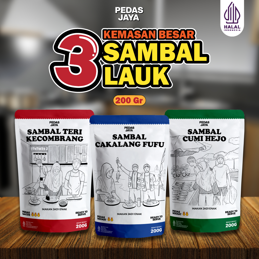 

[200gr] Pedas Jaya - Paket 3 Sambal Ukuran Besar