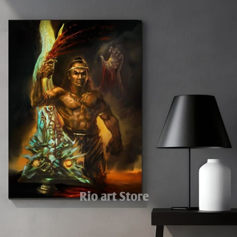 Hiasan dinding poster ken arok dan keris mpu gandring untuk walldecor atau dekorasi dinding
