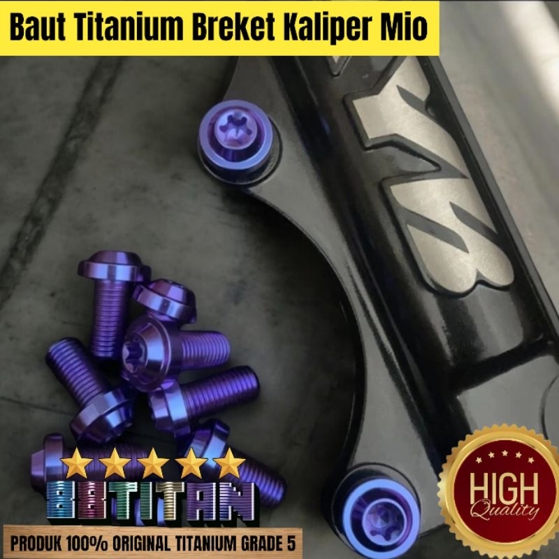 Baut Titanium Breket Kaliper Mio / Yamaha Universal