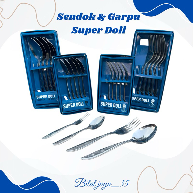 Sendok Makan Doll / Sendok Teh / Sendok Garpu makan Doll