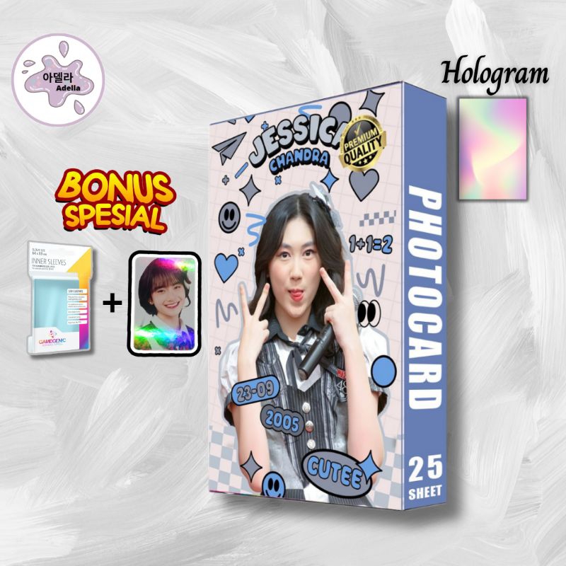 Photocard Jkt48 Jessica Hologram - 2 sisi - 1 Pack isi  25Pcs