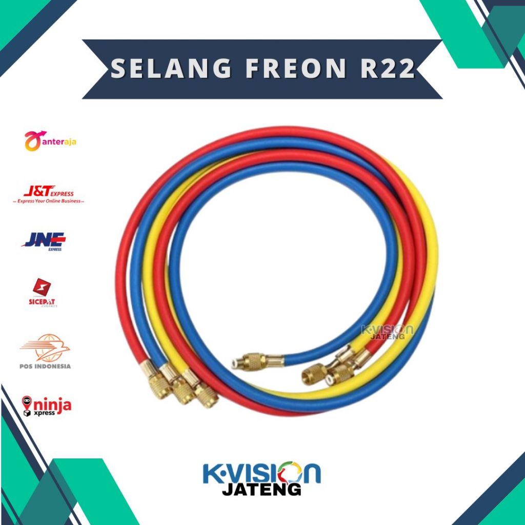 SELANG MANIFOLD R22 / SELANG ISI FREON 1 SET 90CM, 150 CM