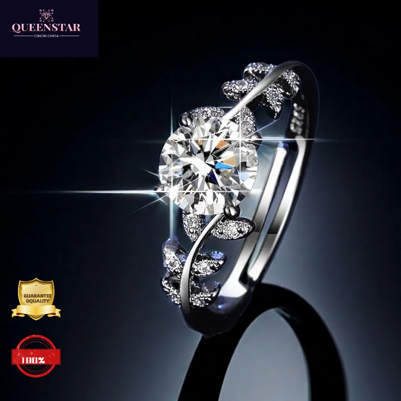 285 Cincin laurel tembaga putih Jepang Cincin kawin 1 karat cincin canggih yang dapat disesuaikan