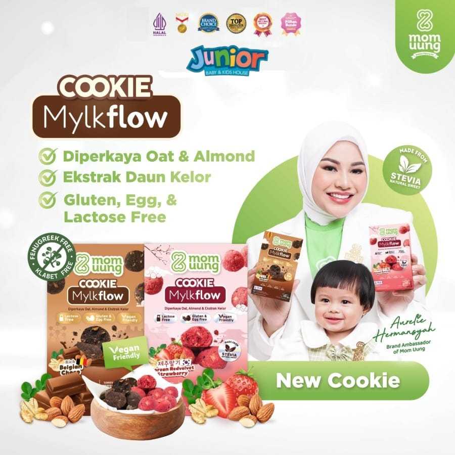 Mom Uung Cookie Mylkflow ASI Booster / Rich Belgian Chocolate / Korean Redvelvet Strawberry / Cookie