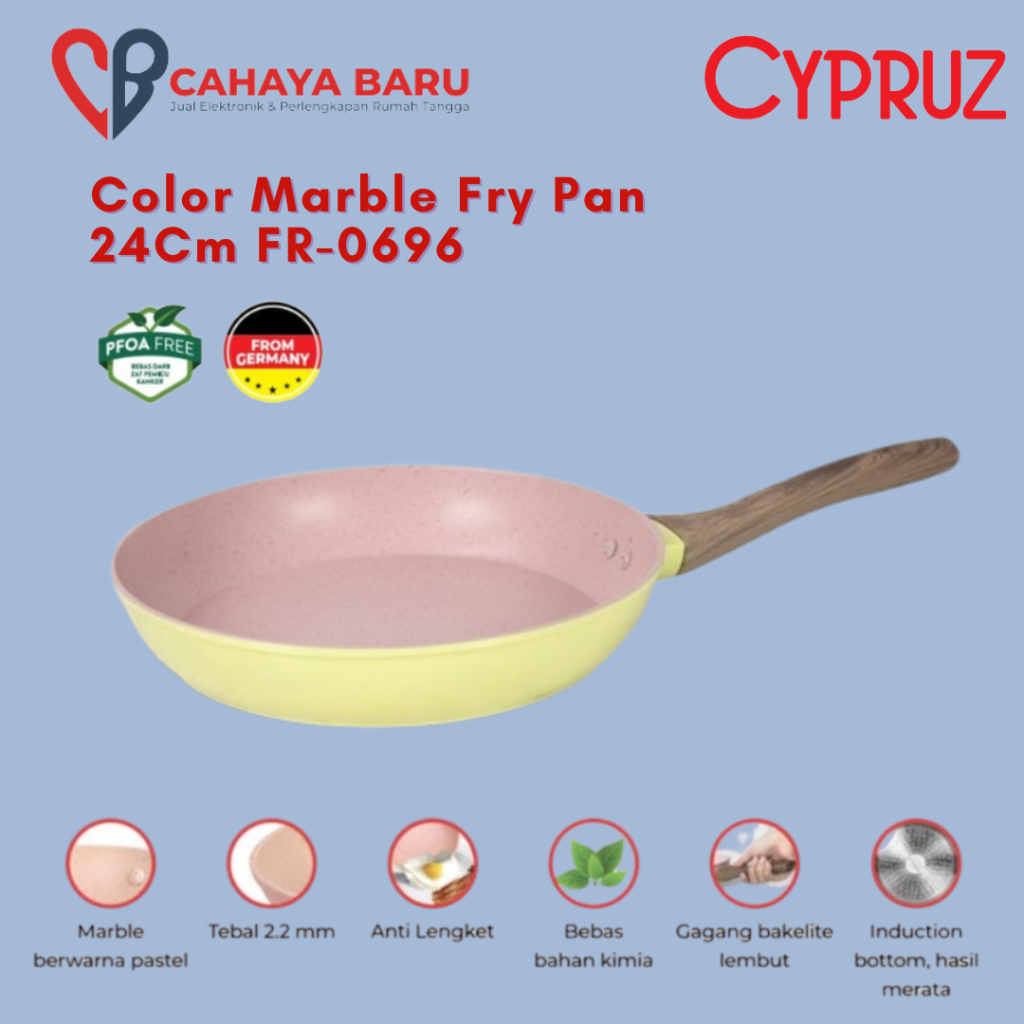 CYPRUZ COLOR FRYPAN 24CM FR-0696