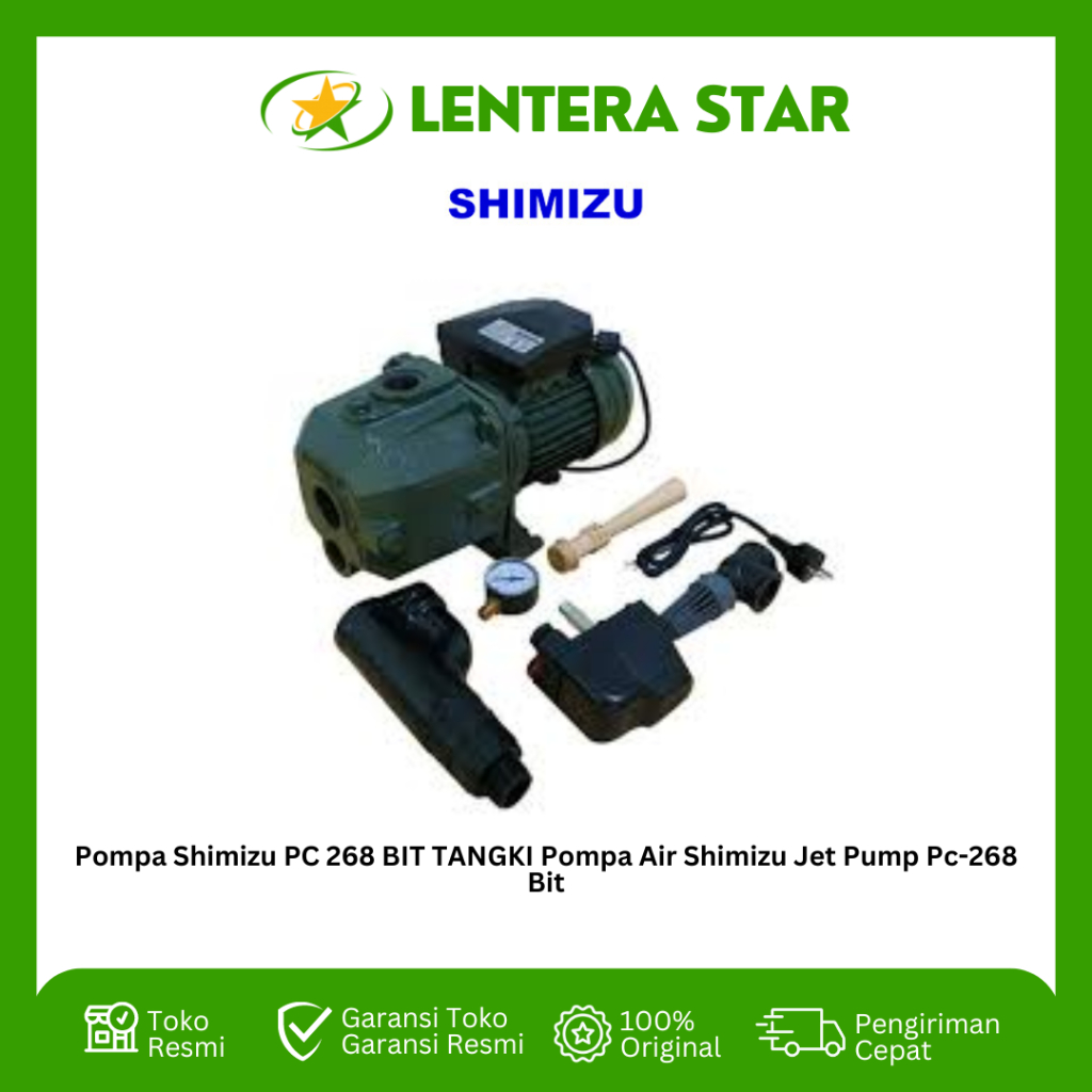 Pompa Shimizu PC 268 BIT TANGKI Pompa Air Shimizu Jet Pump Pc-268 Bit