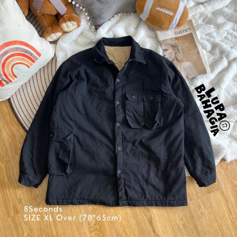 8SECONDS Black Utility Outer Jaket size XL Oversize | 100% Original