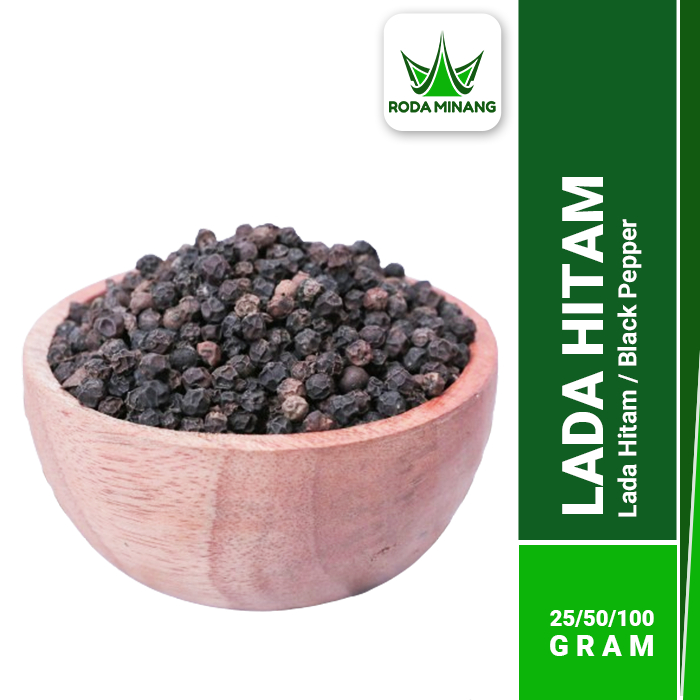 

Lada Hitam Biji Merica Hitam Bulat Utuh Whole Black Pepper Butir 100 Gram