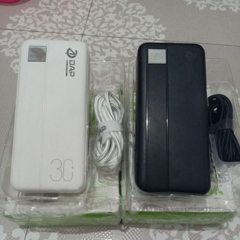 Power bank DAP model  D P130 kapasitas 30000MAh  COLOKAN  TIPE C/LED Battery Indicator Powerbank bar