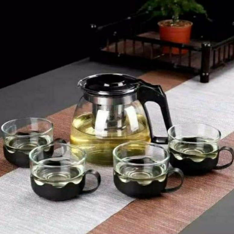 Teapot Set + Saringan GSF G 3505 Teko Teh & Kopi Teapot set 5 in 1 GSF Tea Pot Set G-3505