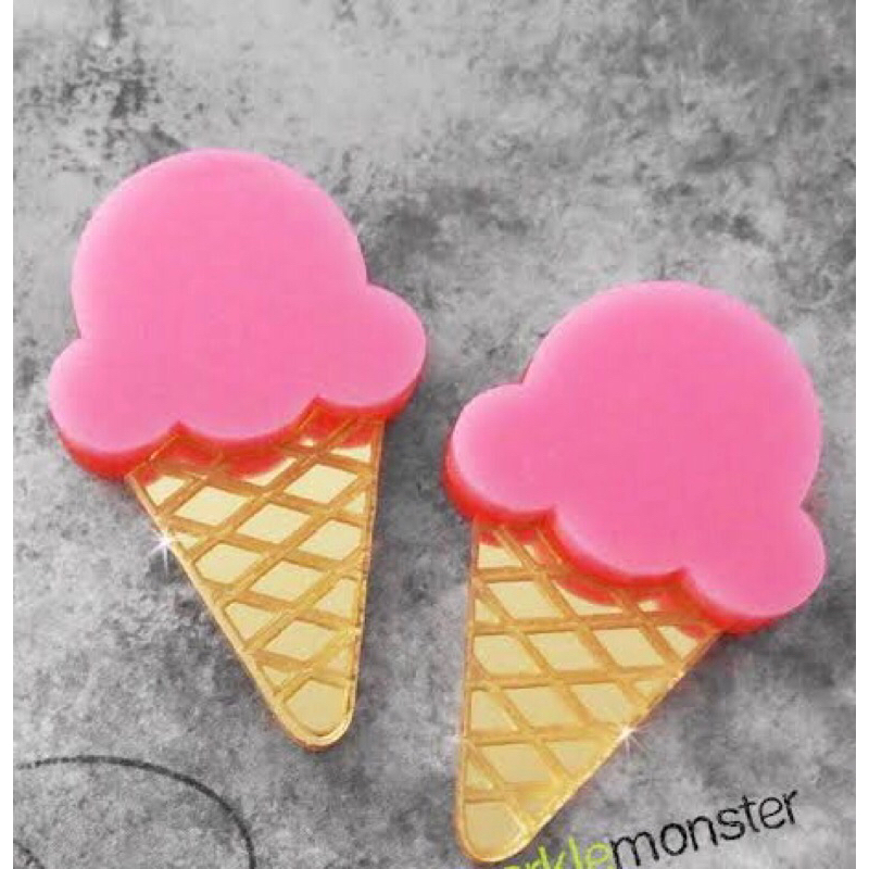 

Ice cream tag label es krim cone wafer