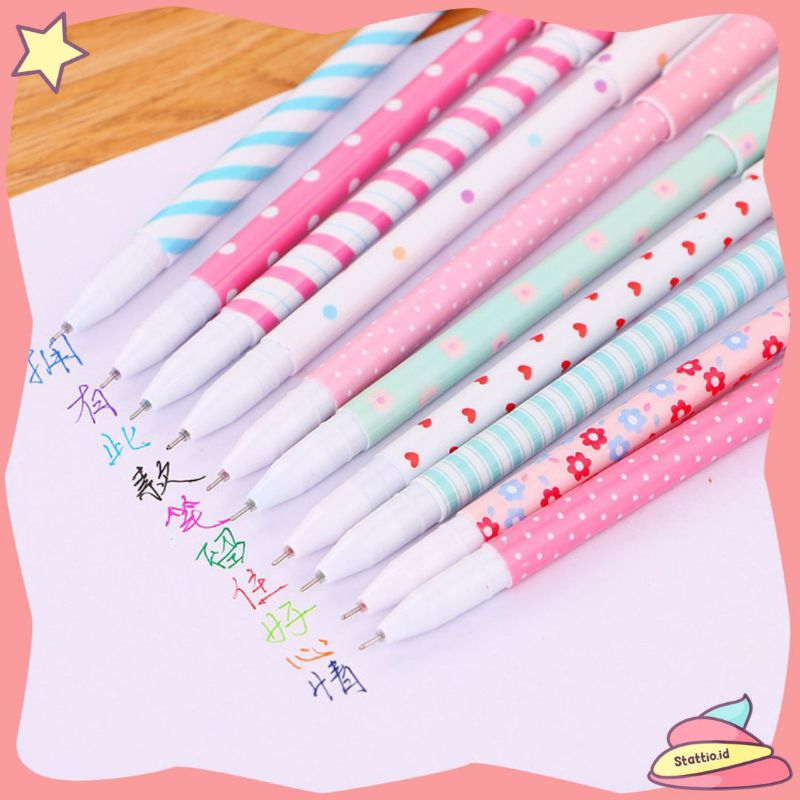

Stattio - Pena Marble Unicorn WBB Galaxy Warna Warni 1 Set Isi 10 Pena Warna Motif Pulpen Bolpen Marble Bolpoin Pen