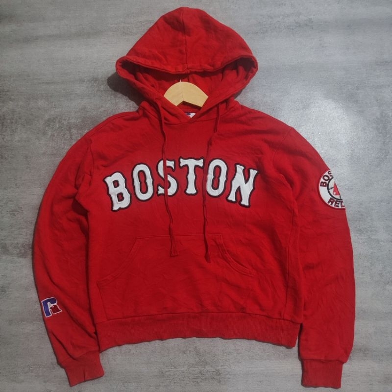 Vtg 90's Russell Athletic X MLB Boston Red Sox Hoodie