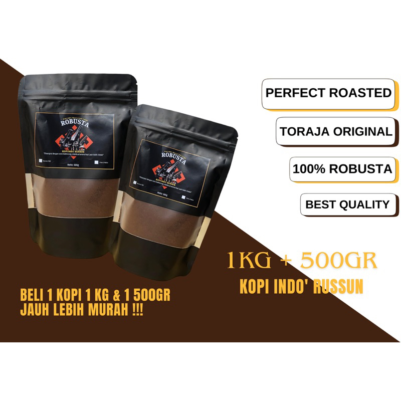 

KOPI TORAJA ORIGINAL 100% ROBUSTA (1kg + 500gr)