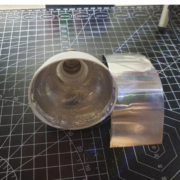 Stiker Heatsink Aluminium Lebar 46mm/meter, Untuk PCB Lampu LED, Body Casing Lampu LED Dll