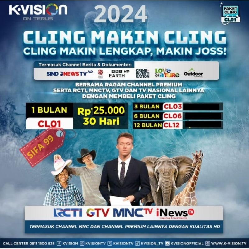 PAKET CLING K VISION 12 BULAN TERMURAH