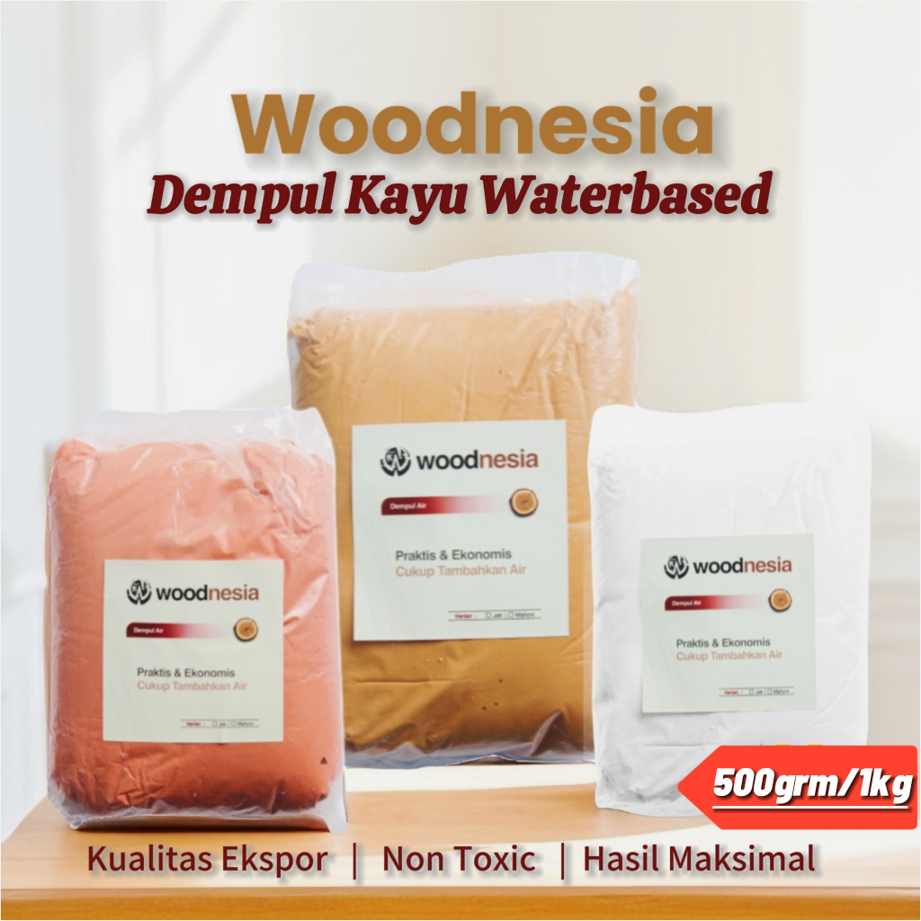 WOODNESIA | Dempul Kayu Jati Mahoni Putih Dempul Waterbased
