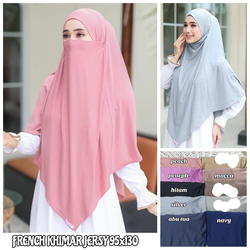 Bergo Jersy FK Cadar/ Bergo Freach Khimar Jersy Cadar /Kerudung FK jersy