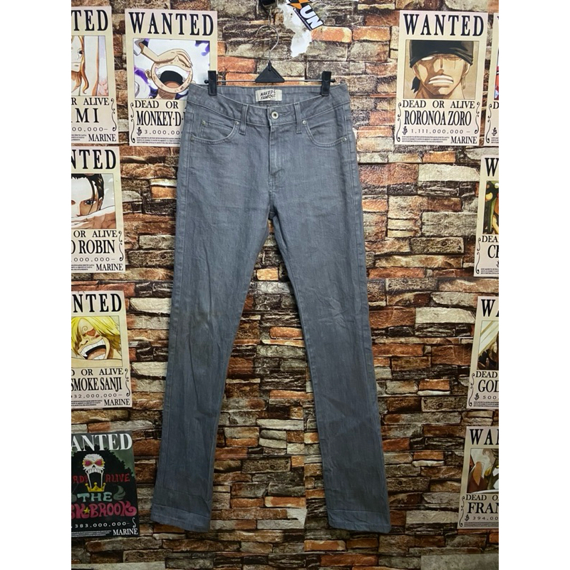 Naked and famous grey stretch jeans