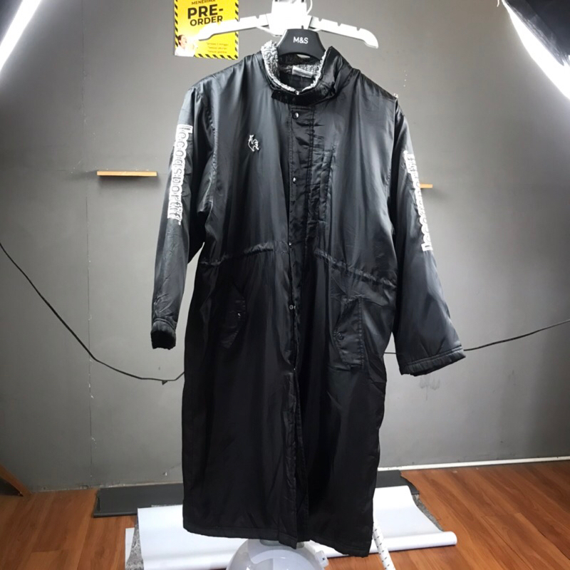JAKET COAT LECOQ SPORTIF HITAM PANJANG