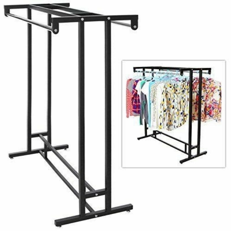 Rak Gawang Baju / Rak Baju / Jemuran Baju Besi / Gawang Display / Gantungan Baju Serbaguna / Gantung