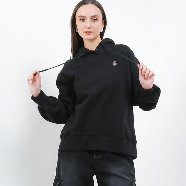 Tren Kekinian Hush Puppies Jaket Hoodie Wanita Suzy 4 Black