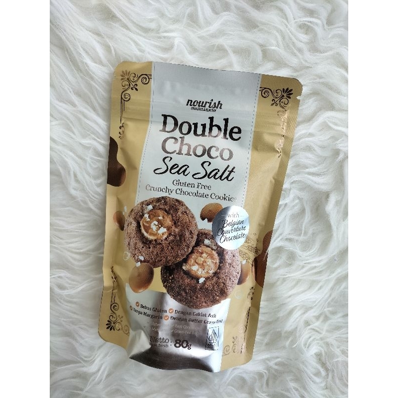 

Nourish - DOUBLE CHOCO SEA SALT COOKIES | Kue Coklat Gluten Free
