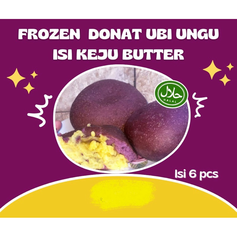 

Frozen donat ubi ungu isi keju manis (isi 6 pcs)