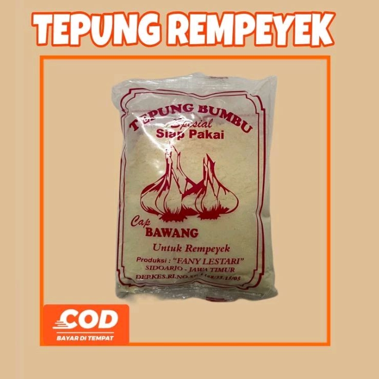 

tepung bumbu rempeyek cap bawang siap saji