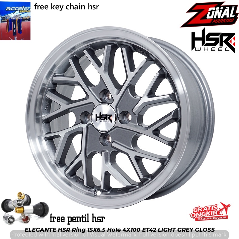 VELG MOBIL RACING TERBARU HSR R15 PAS DI MOBIL AGYACALYA,DATSUN GO,AYALA