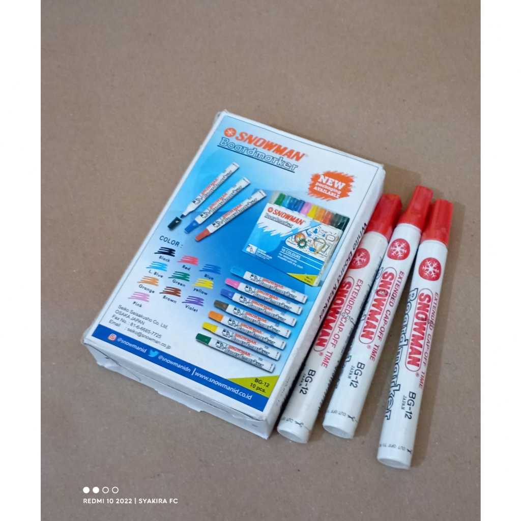 

SPIDOL SNOWMAN BOARD MAKER MERAH 1 PACK