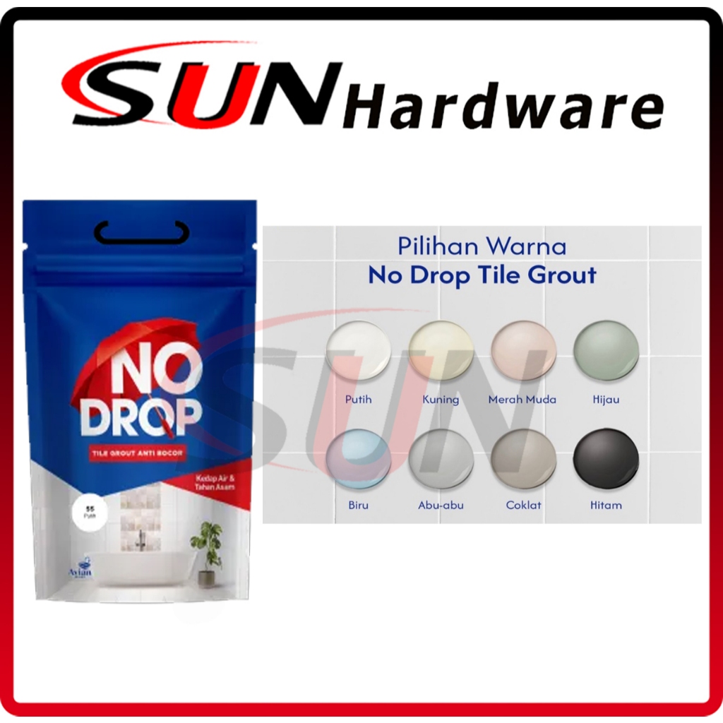 Semen Nat Oker Keramik No Drop 1 Kg Tile Grout Tahan Cairan Asam Marmer Granit Putih Hitam Coklat Hi