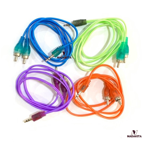 Kabel Aux Konektor Audio Spiker Speaker Hp Laptop Komputer Jek Jack Cabang 3.5MM High Quality