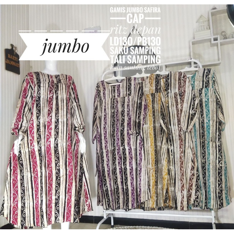 Gamis Safira Jumbo Cap Premium