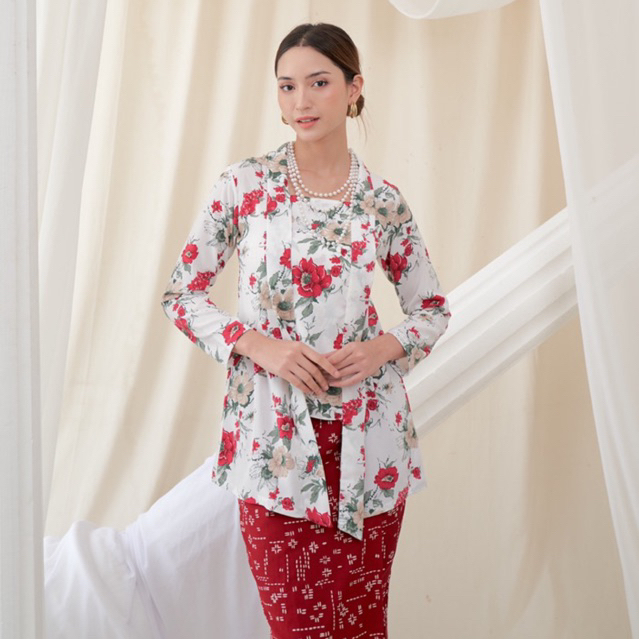 Kebaya Kutubaru Modern/Kutubaru Putih Jumbo Bigsize/ Kebaya Hijab Modern/ Seragam Bridesmaids