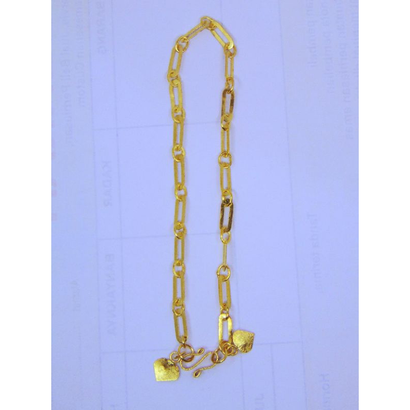 Gelang Paperclip Emas Muda/ Gelang Wanita Emas Muda 2gr/ Gelang Emas Muda 2gr