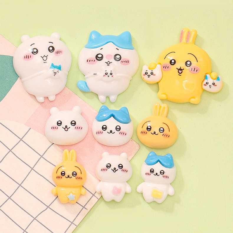 

1 Pcs Resin Clay Stiker 3D Motif Chiikawa 3D-021