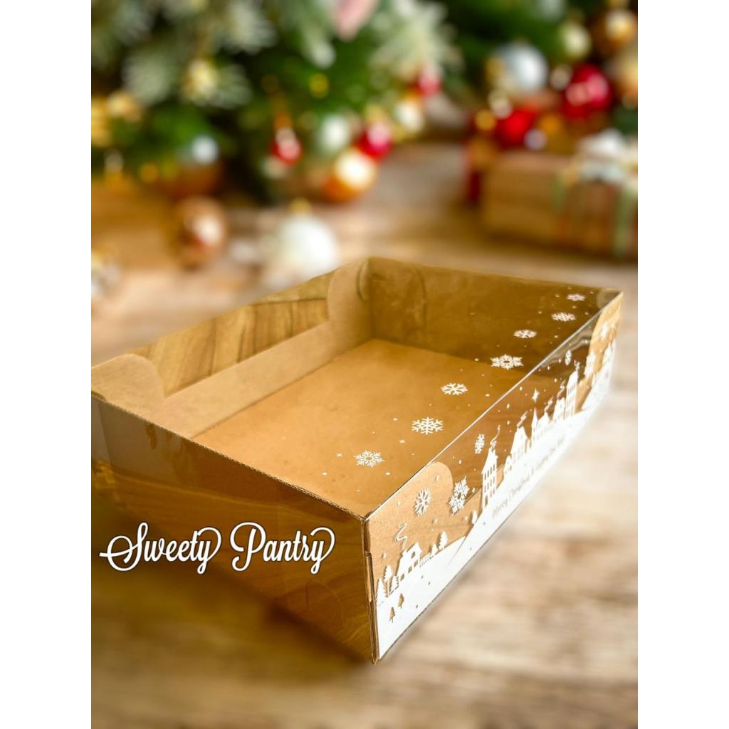 

WB MULTI 12 COR WINTER - Box Pudding Cup Cake 12 Dus Hamper Kue Sekat Mika Kotak Christmas