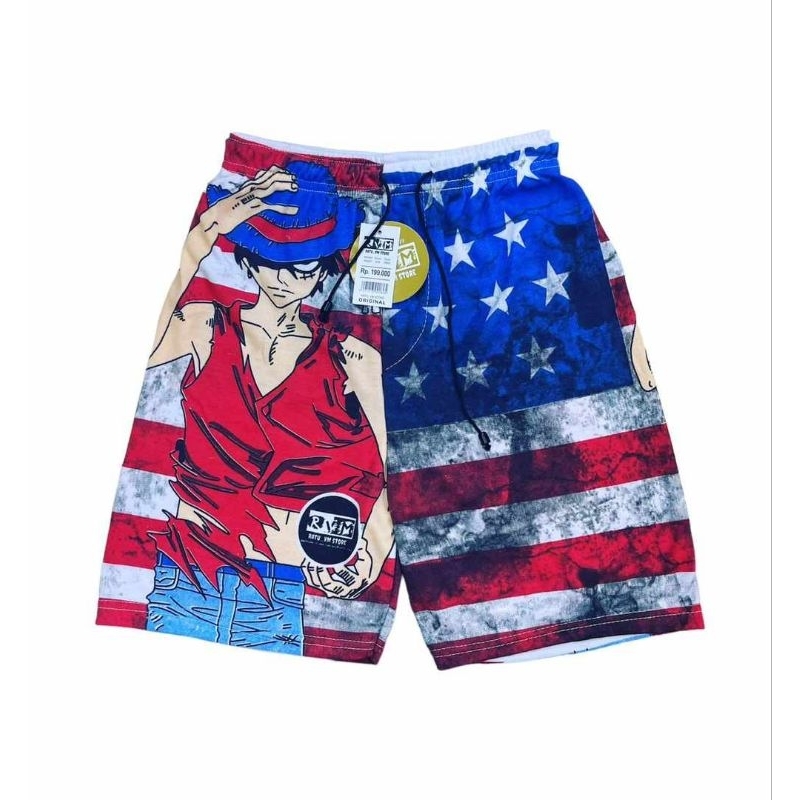 celana boxer pria 5 pcs 100 ribu / celana boxer unisex / celana pantai printing