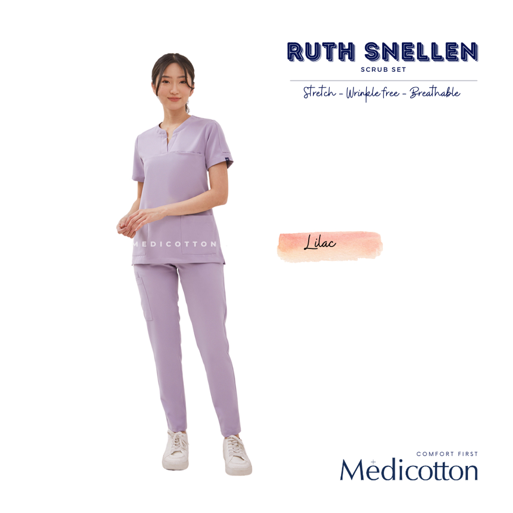 MEDICOTTON - SCRUB Baju OK- Baju Medis Baju Jaga - RUTH SNELLEN | Lilac