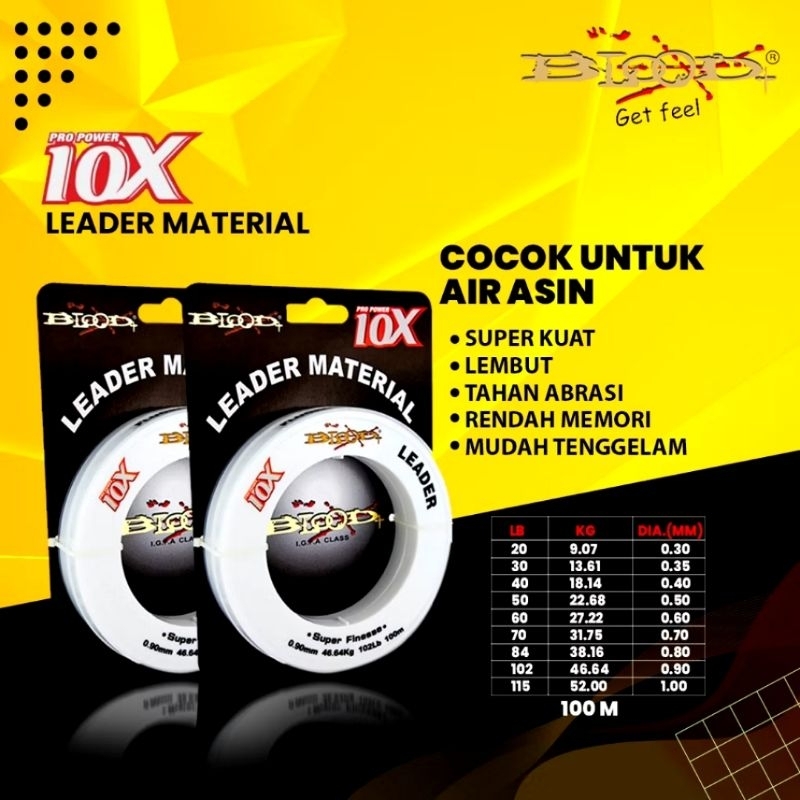 Senar Blood Leader 10X 100M Fluorocarbon