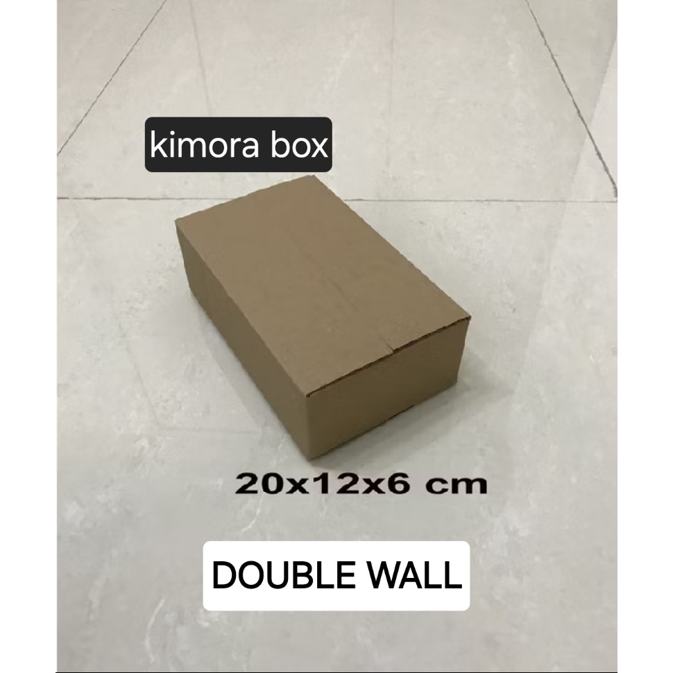 

Kardus karton box Uk. 20x12x6 cm...SHEET/ST, DOUBLE WALL