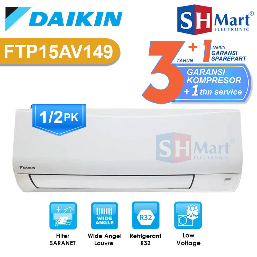 AC DAIKIN 1/2 PK FTP-15AV14 MALAYSIA MURAH (KHUSUS MEDAN)