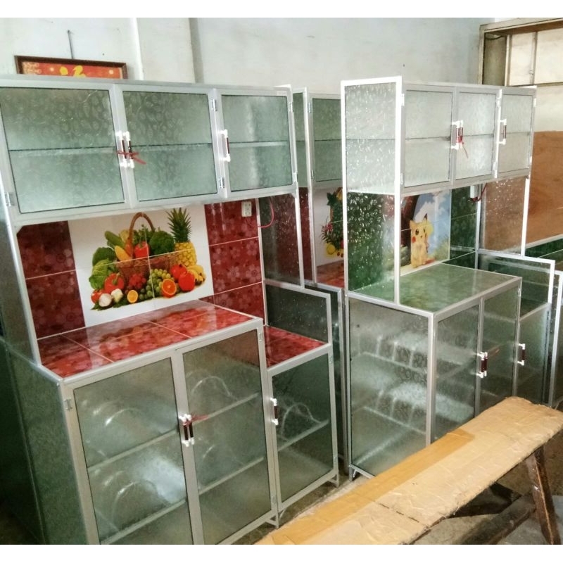 Lemari Rak Piring 3pintu Aluminium