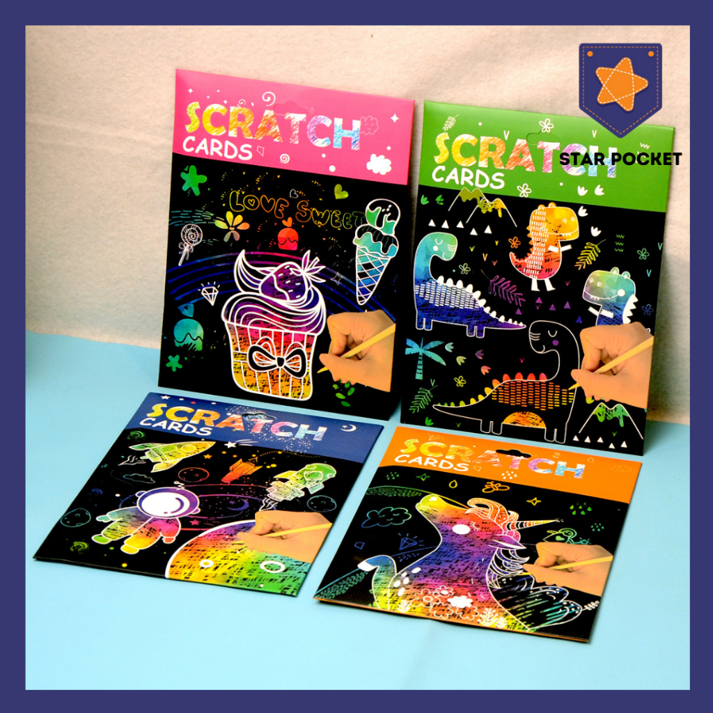 

DIY SCRATCH BOOK CARD COLOURFUL UNTUK KREATIFITAS ANAK